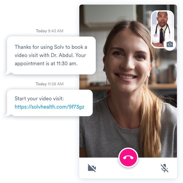 A drawing of a chat interface on a mobile phone