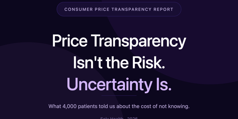 Price transparency isn’t the risk, uncertainty is