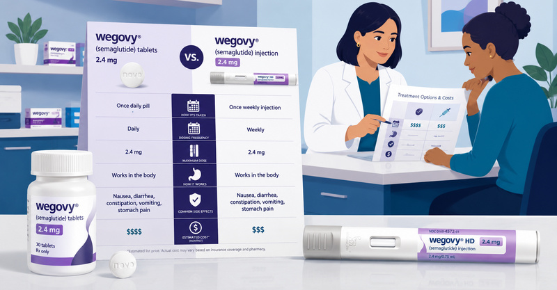 Wegovy pill vs. shot: Key differences, side effects, and costs