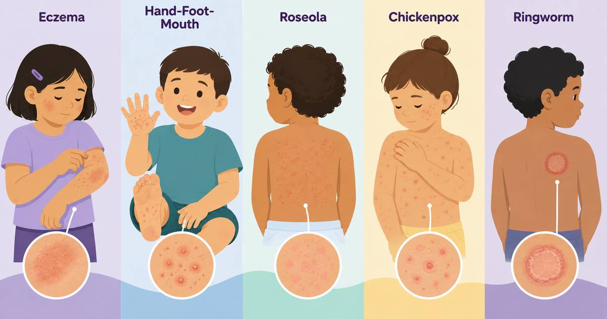 7 common childhood rashes: How to identify and treat them