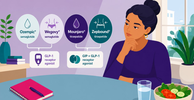 Ozempic vs. Wegovy vs. Mounjaro vs. Zepbound: How they differ