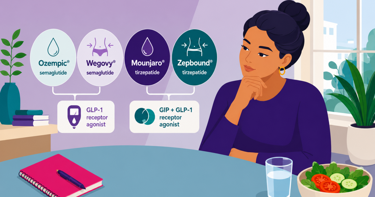 Ozempic vs. Wegovy vs. Mounjaro vs. Zepbound: How they differ